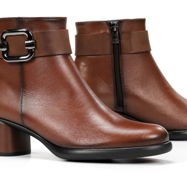 Fluchos MACY D9369 Brown Ankle Boot- Ankle Boots | Heels