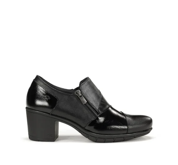 Fluchos NYDIA F1802 Black Slip On- Formal Shoes | Heels