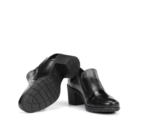 Fluchos NYDIA F1802 Black Slip On- Formal Shoes | Heels