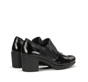 Fluchos NYDIA F1802 Black Slip On- Formal Shoes | Heels