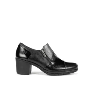 Fluchos NYDIA F1802 Black Slip On- Formal Shoes | Heels