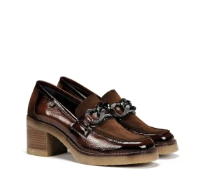 Fluchos OPRAH D9193 Brown Moccasin- Heels