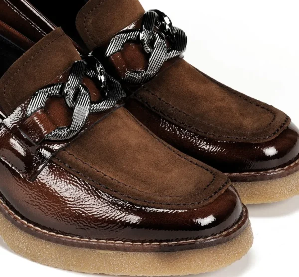 Fluchos OPRAH D9193 Brown Moccasin- Heels