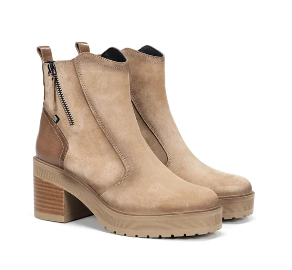 Fluchos SARAH D9353 Taupe Ankle Boot- Ankle Boots | Heels