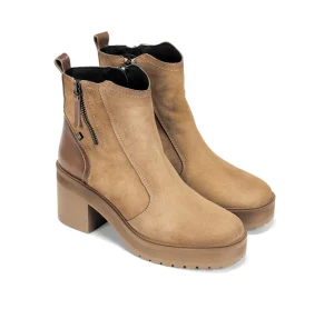 Fluchos SARAH D9353 Taupe Ankle Boot- Ankle Boots | Heels