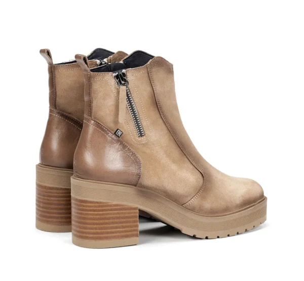 Fluchos SARAH D9353 Taupe Ankle Boot- Ankle Boots | Heels