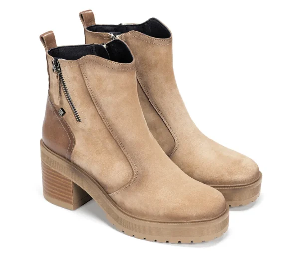 Fluchos SARAH D9353 Taupe Ankle Boot- Ankle Boots | Heels