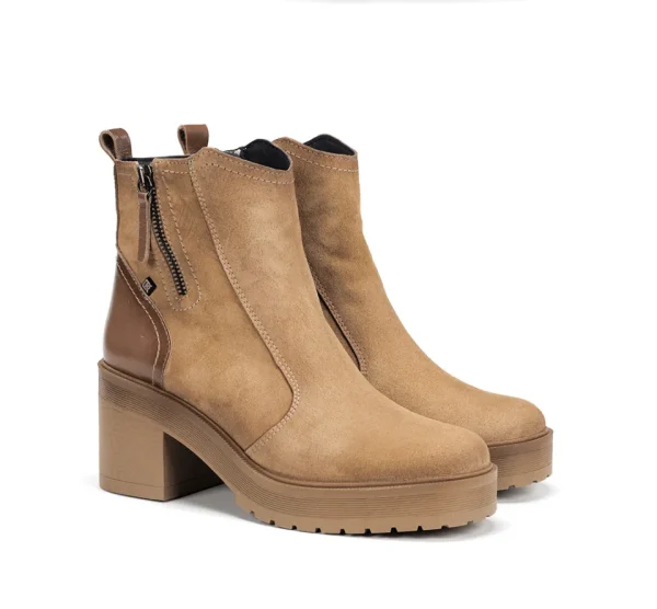 Fluchos SARAH D9353 Taupe Ankle Boot- Ankle Boots | Heels