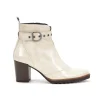 Fluchos THAIS D8300 White Ankle Boot- Ankle Boots | Heels