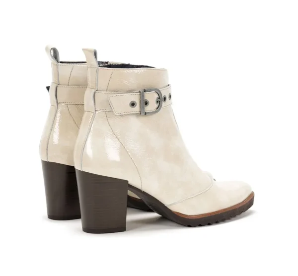 Fluchos THAIS D8300 White Ankle Boot- Ankle Boots | Heels