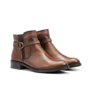 Fluchos TIERRA D8003 Brown Ankle Boot- Ankle Boots | Heels