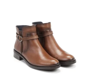 Fluchos TIERRA D8003 Brown Ankle Boot- Ankle Boots | Heels