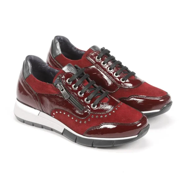 Fluchos XANET D8680 Burgundy Sneakers-Women Women