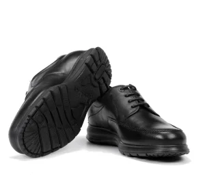 Fluchos ZETA F0602 Black Shoe- Formal Shoes | Lace-Up Shoes